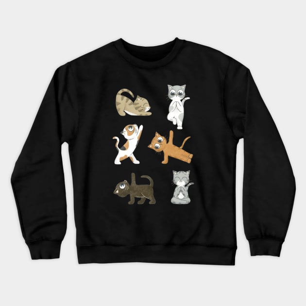 Cat yoga Crewneck Sweatshirt by AbbyCatAtelier